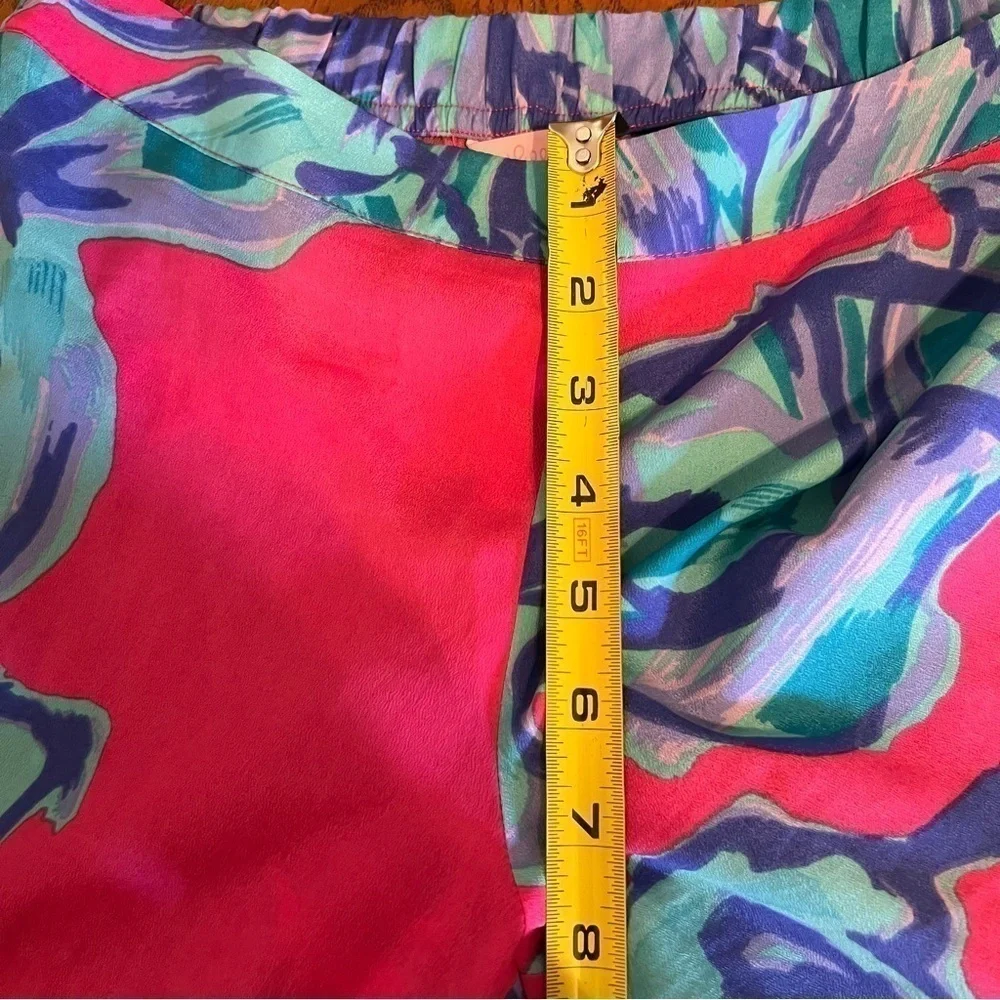 Lilly Pulitzer Graphic Colorful Palazzo Pull-on Pants Sz XS Flowy Lightweight